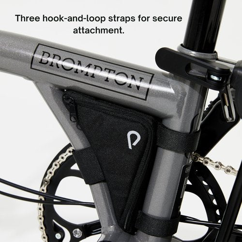 Vincita Boomerang Bag - Frame Bag for Brompton Bike - Bicycle Accessories (Black)