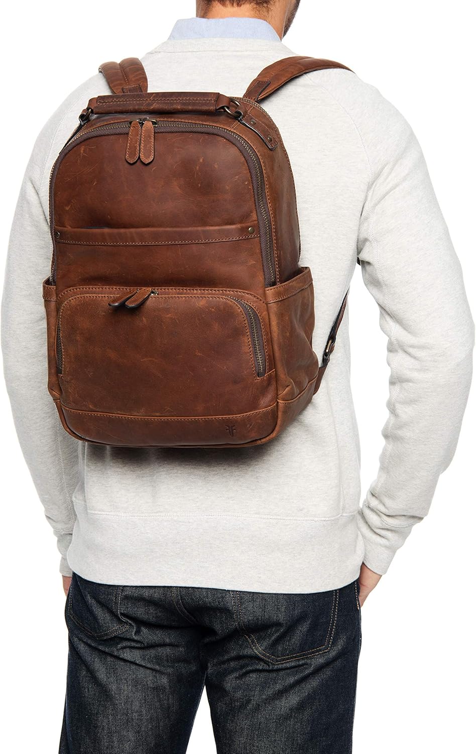 FRYE Logan Backpack Backpack Cognac Antique Pull Up One Size