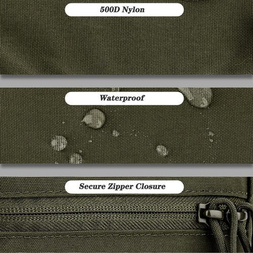 Tactical Gp Pouch, Molle General Purpose Expanded Storage Tall Bags Large Utility Nylon Bag for Duty Belt and Vest