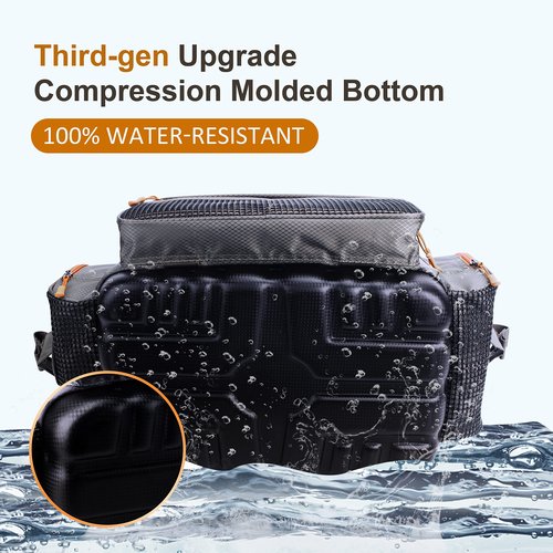 MoiShow Fishing Tackle Box Bag - Fishing Bags for Saltwater or Freshwater (#Grey) Fishing Tackle Bags - Padded Shoulder Strap - Tackle Bag for 3600 3700 Tackle Box
