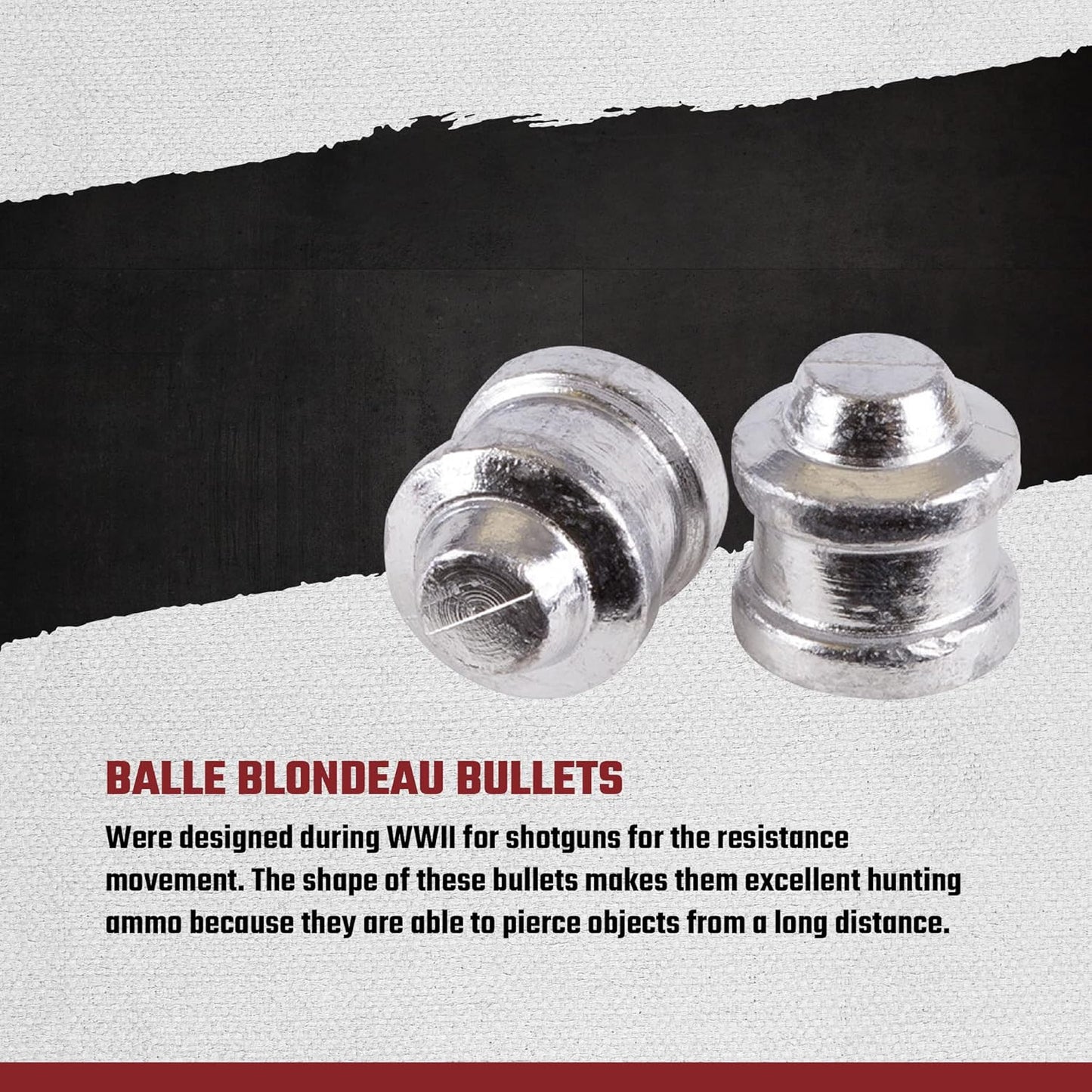 Air Venturi .50 Cal Balle Blondeau Air Gun Pellets, 210 Grains, 50-Count