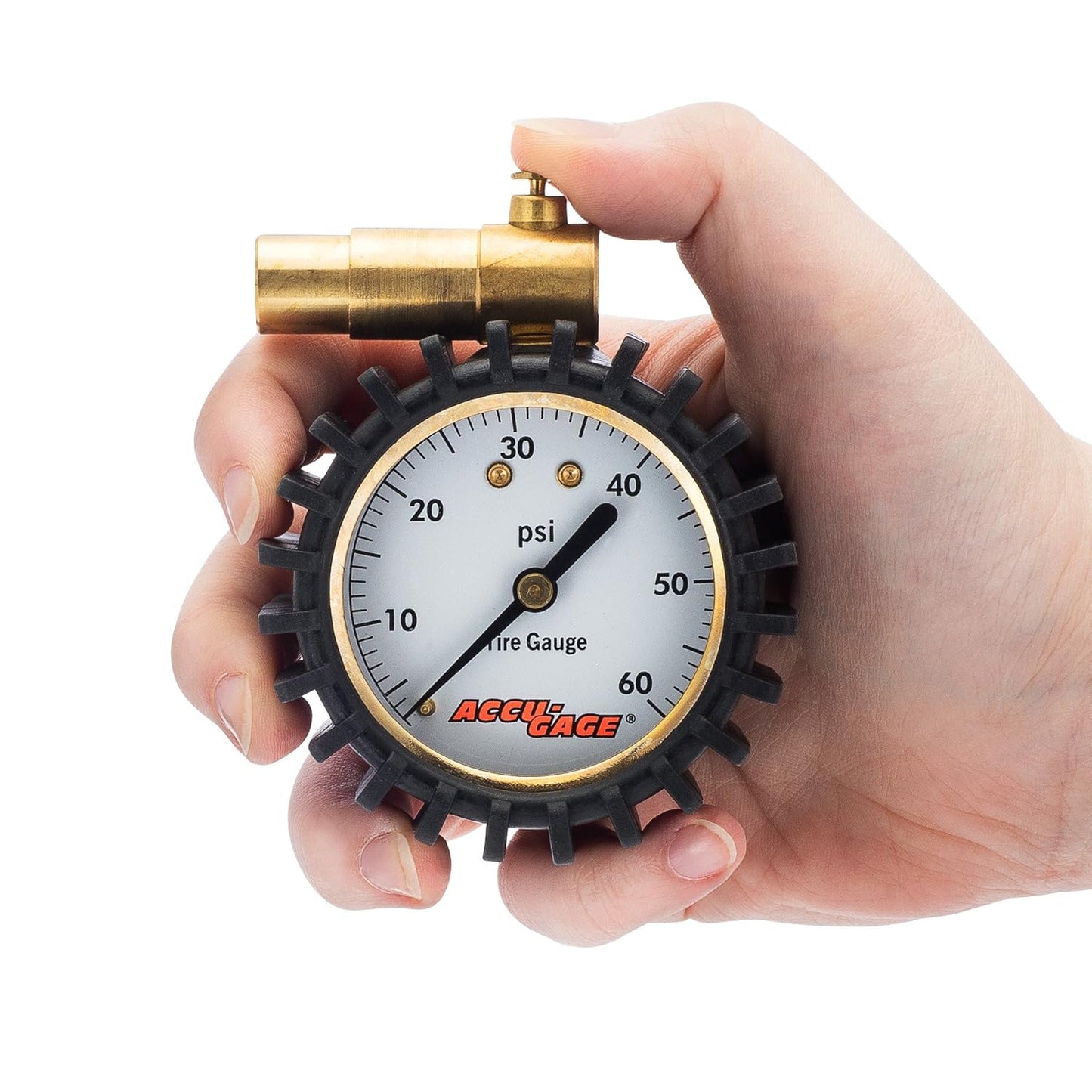 Accu-Gage Fat Bike Presta Valve Low Pressure Bicycle Tire Gauge, 30psi