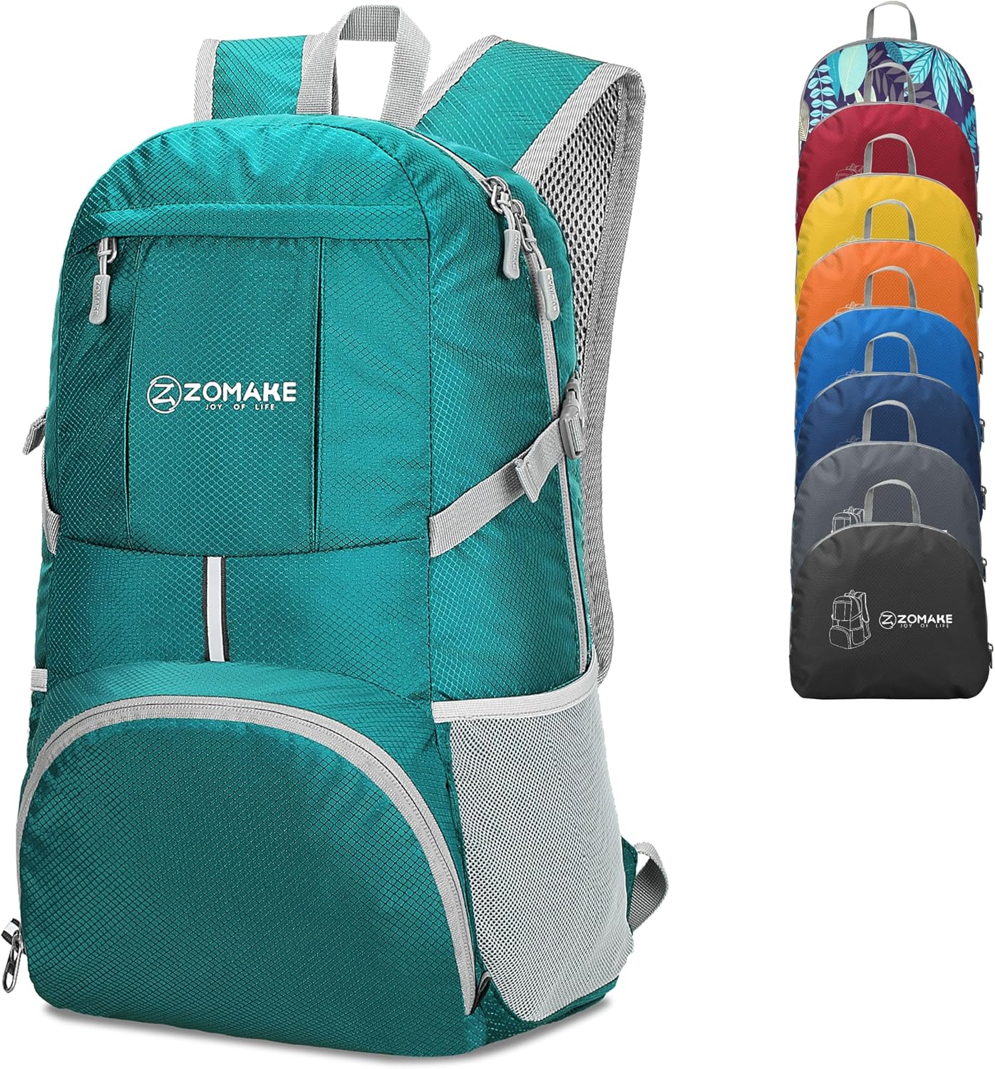 ZOMAKE Lightweight Packable Backpack 35L, Light Foldable Backpacks Water Resistant Collapsible Hiking Bag, Compact Folding Day Pack for Travel Camping(Black)