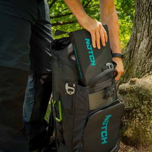 Notch Hauler Free-Standing Backpack 70 Liter Carrying Capacity, Integrated Helmet Compartment, 4 Gear Handles, Sculpted Shoulder Straps, Weather-Resistant 1680 Denier Fabric (99715)