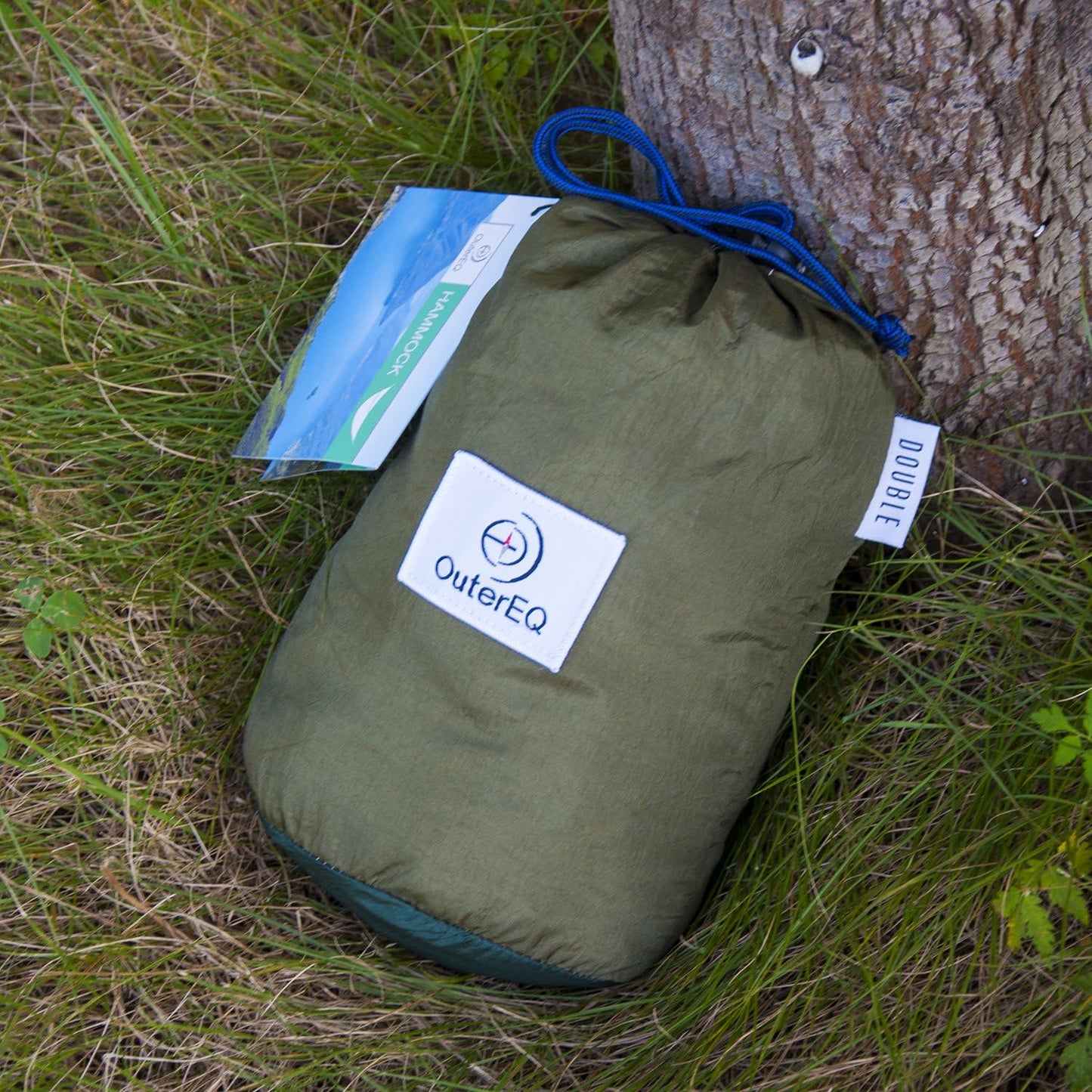 Portable Nylon Fabric Travel Camping Hammock Light Blue/Blue