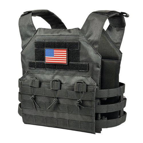 Eagle Sky Tactical Vest ES-2, Light Weight, Tough 500D Nylon, Universal Adjustable Size S-XXL, Breathable 3D Mesh Liner (Nylon, Black)