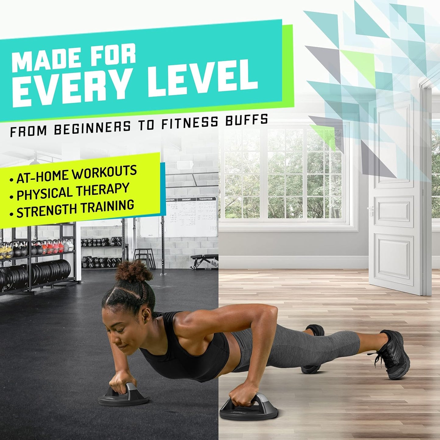 Elite Sportz Push Up Bars - You Will Feel Less Wrist Pain Than When Doing Normal Pushups. Very Sturdy and Won’t Slide Around
