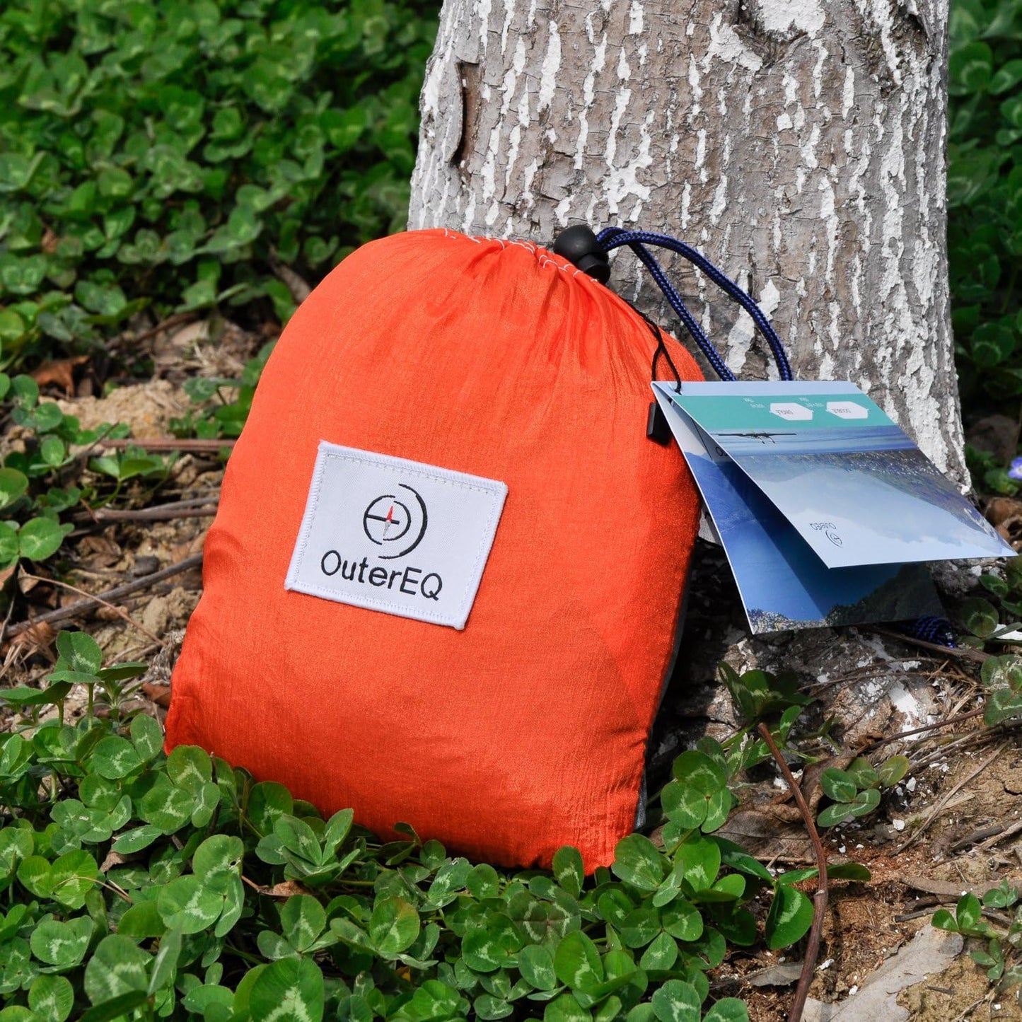 Portable Nylon Fabric Travel Camping Hammock Light Blue/Blue