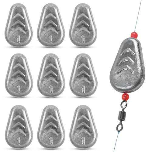 No Roll Sinkers Fishing Weights,Inline Flat Sinkers No Snag Slip Disc Weights Saltwater Fishing Weight Gear Catfish Rig Tackle Surf Bank River