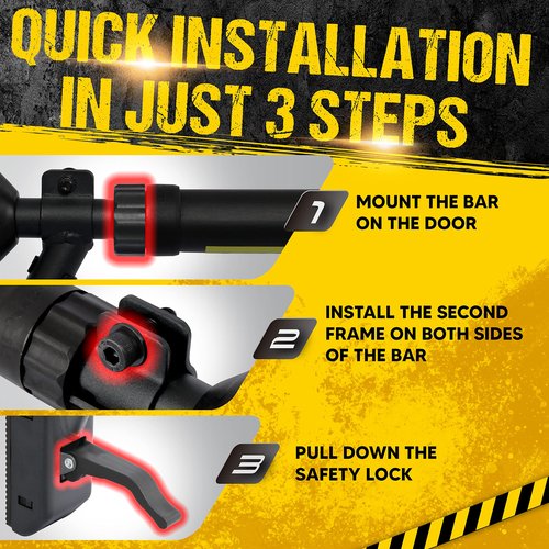 Pull Up Bar/Chin up bar Upper Body Workout Bar, Super Load-Bearing: Dual Security Locking, Two-Way Support