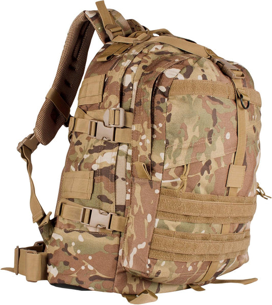 Fox Outdoor Products Large Transport Pack | 37L Tactical Backpack with Compression Straps, Hydration Pocket & Modular Webbing