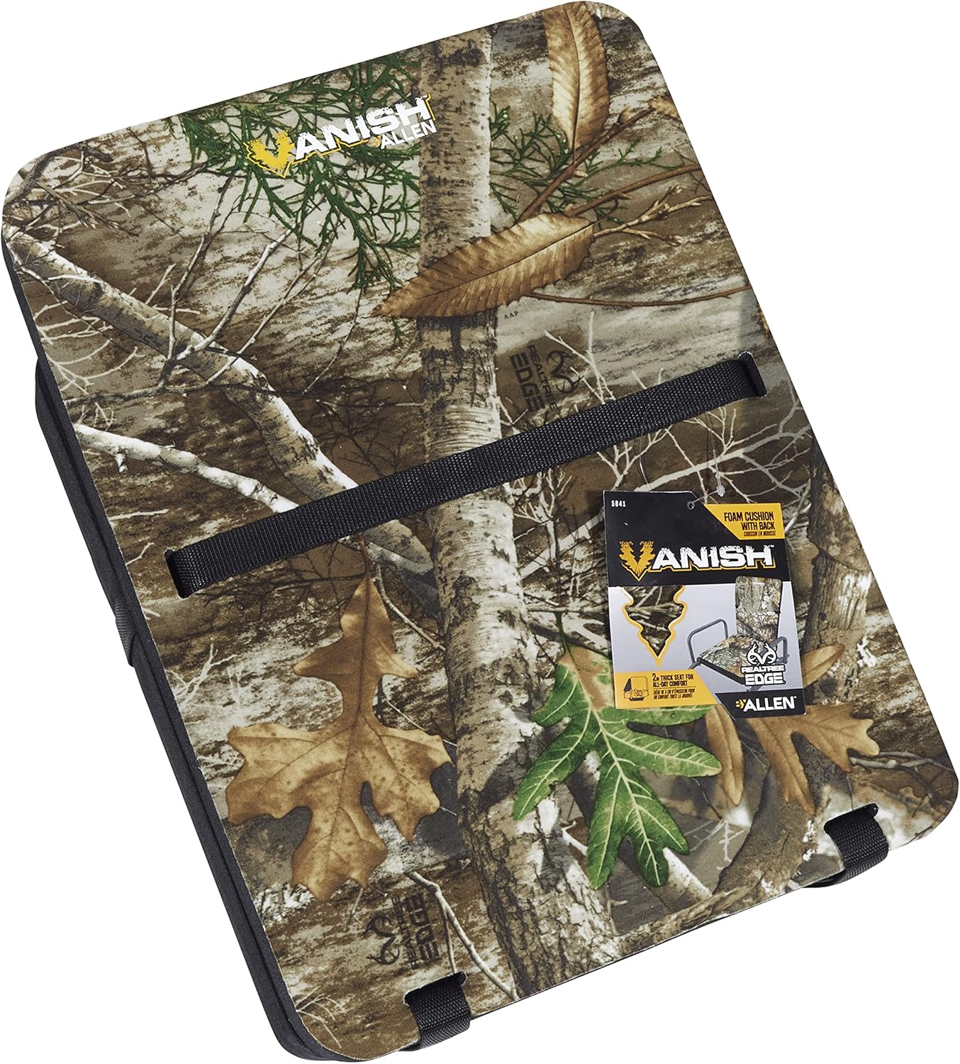 Vanish Foam Cushion with Back by Allen, Realtree Edge Camo