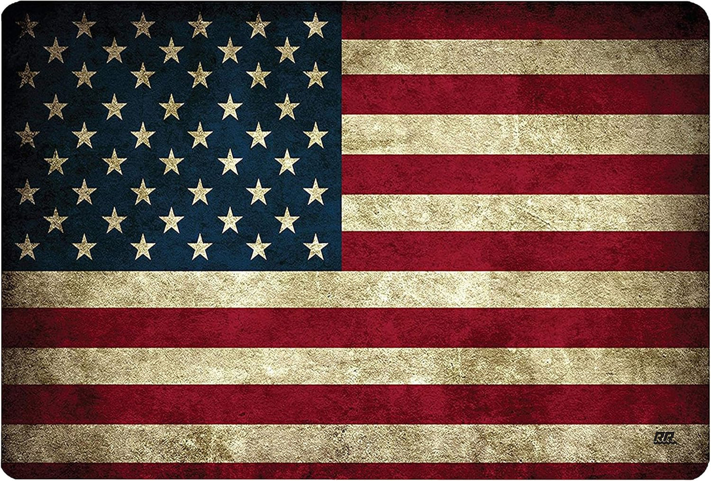 Rogue River Tactical Tattered USA American Flag Gun Cleaning Mat Bench Pad Gift for Gun Owner Patriotic
