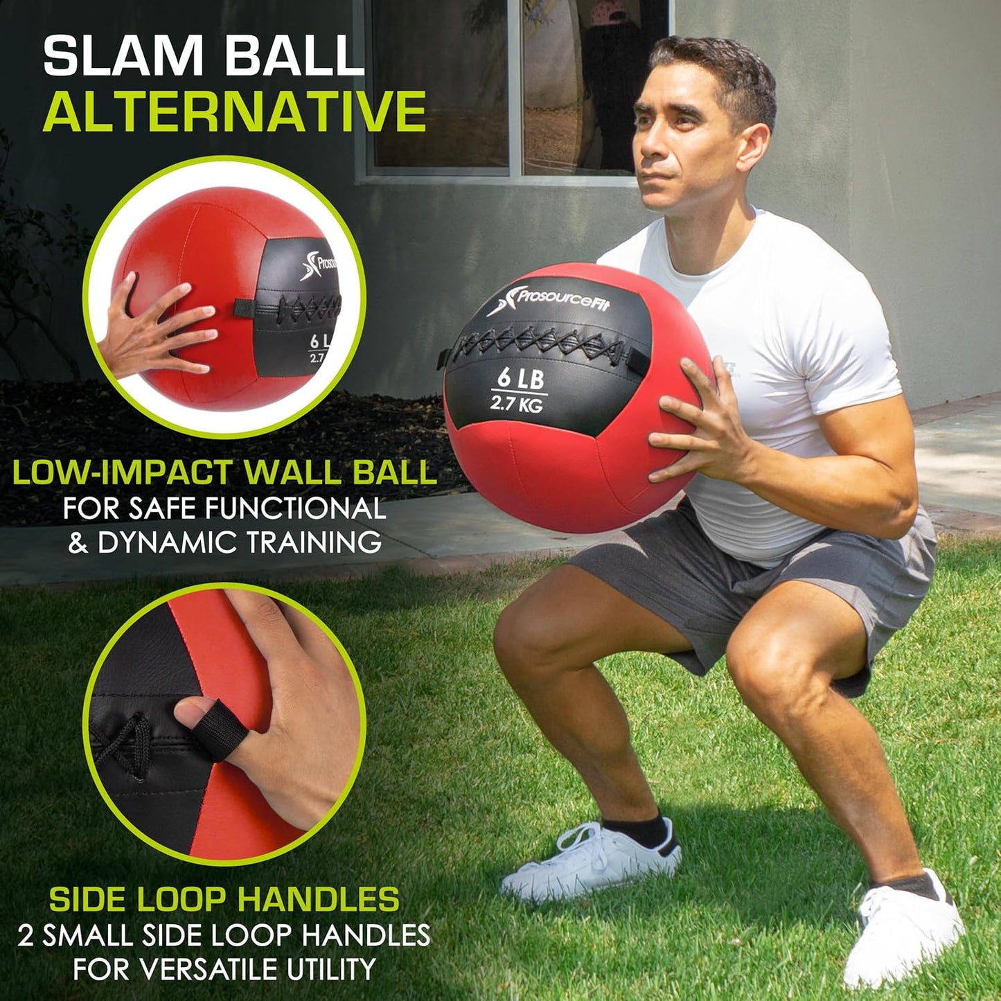 ProsourceFit Soft Medicine Balls, Wall Balls and Full Body Dynamic Exercises, Color-Coded Weights