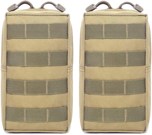 Tacticool 2 Pack Molle Pouches - Tactical Compact Water-Resistant EDC Pouch