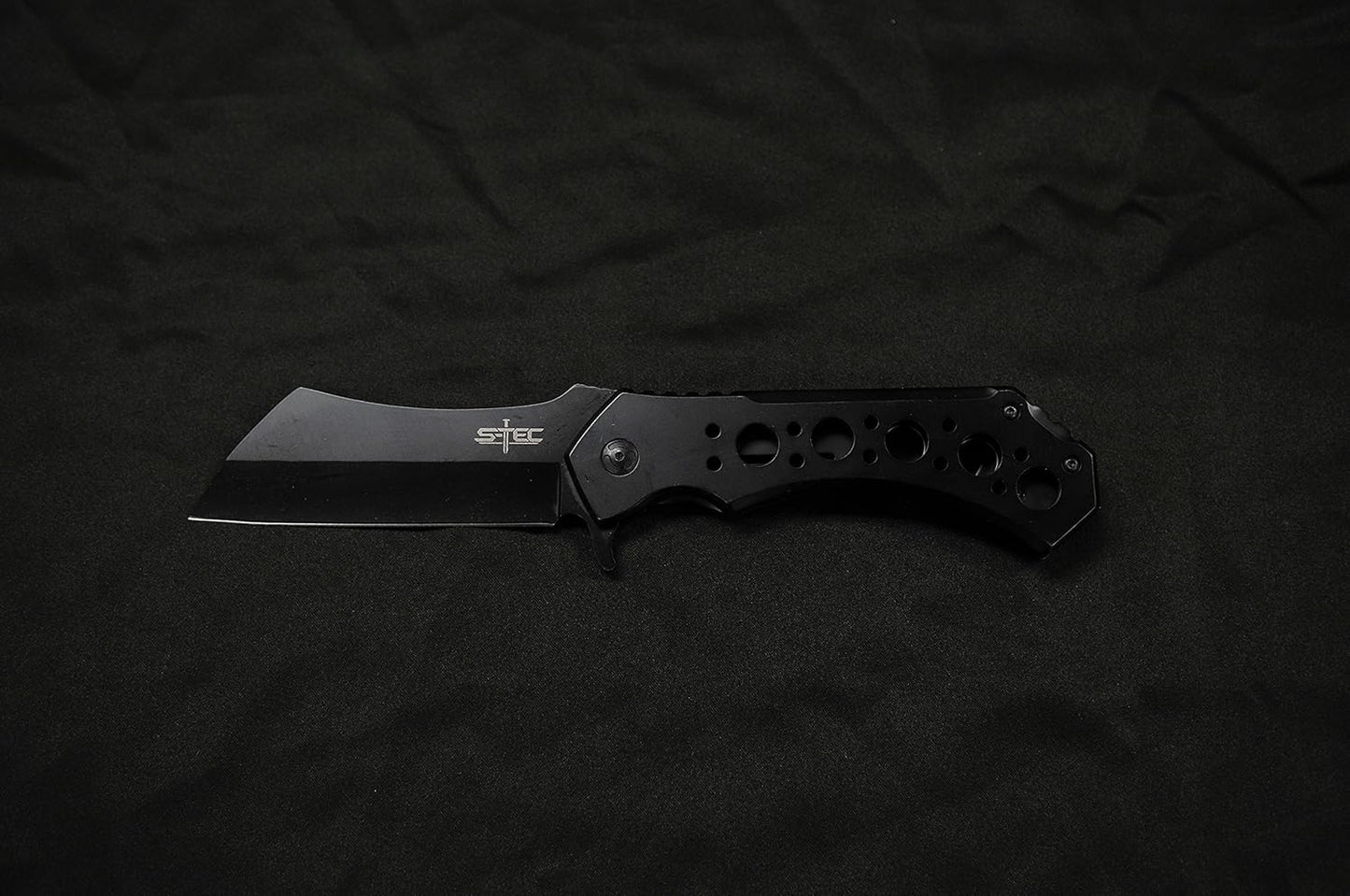 S-TEC 12-inch Rugged Chef Field Tactical Folding Cleaver (Stonewashed)