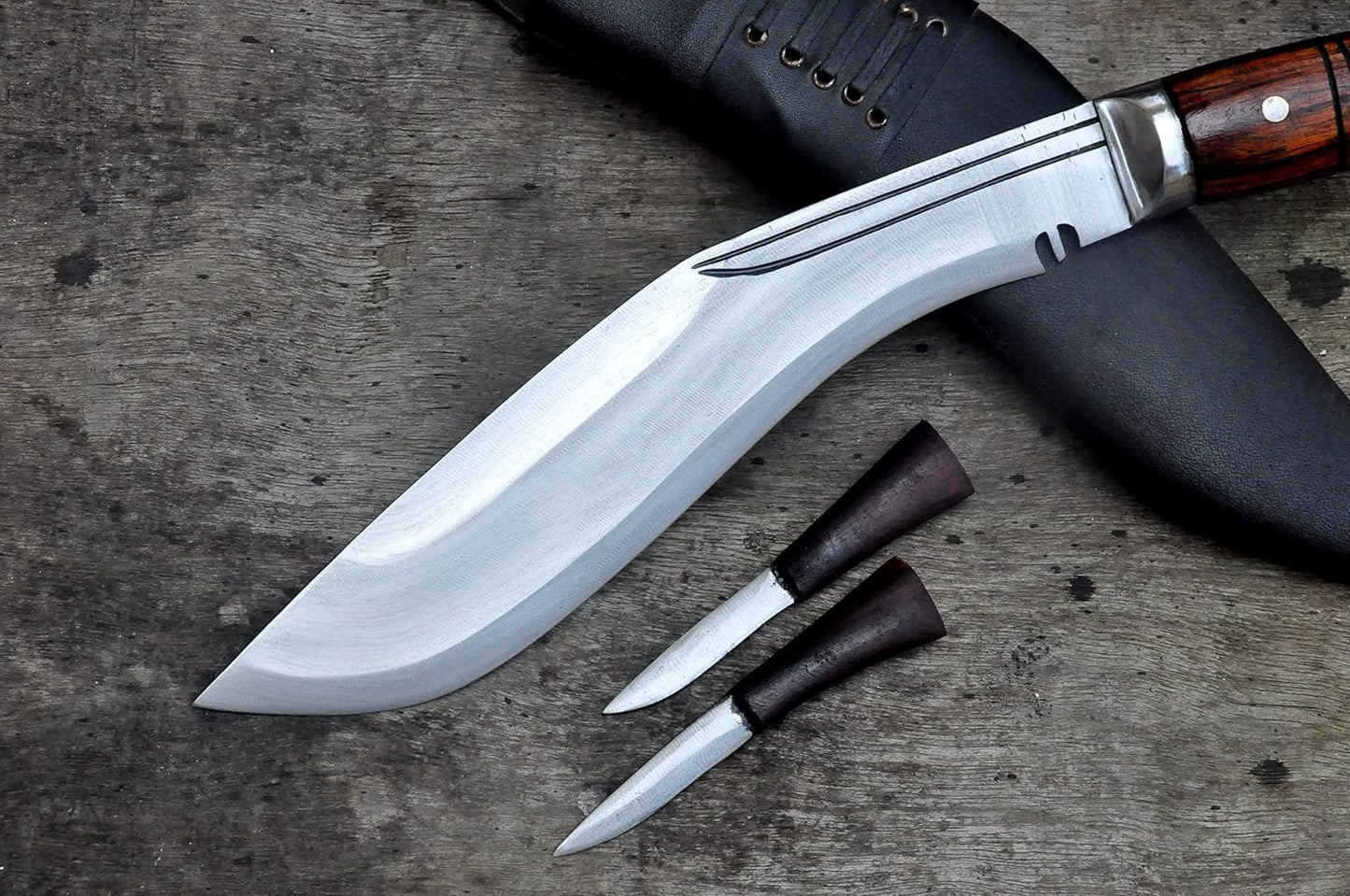 Authentic Farmer Kukri-khukuri Knife -10" Handcrafted Carbon Steel Blade, Full Tang Handle, Buffalo Leather Scabbard - Ideal for Camping, Bushcraft, Outdoor & Survival Use-from Nepal