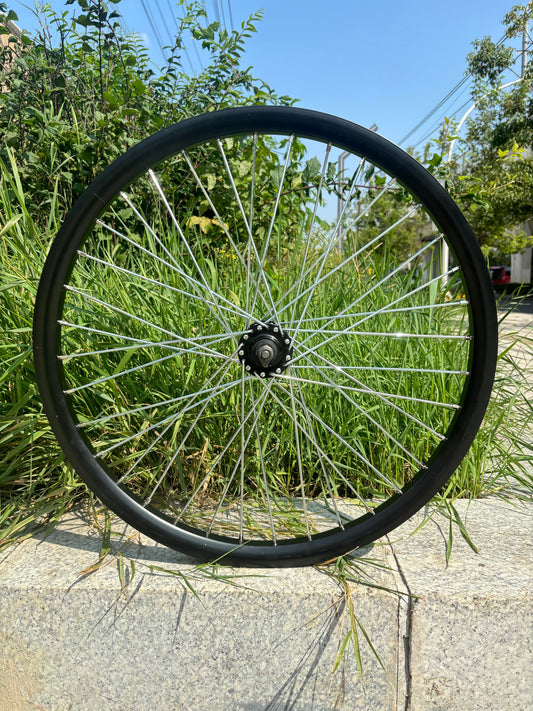 AUTES 26 inch Double Wall Aluminum Front Rim Heavy Duty Wheel 10G 36 Spokes for MTB/Road/Cruiser Bicycles