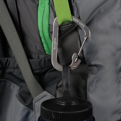 Nite IZE SlideLock Carabiner Stainless Steel - Key Holder Carabiner for Daily Use - Secure Keychain Organizer with Lock - Lockable Carabiner Fits Multiple Keys - Size 2 (5 Pack)