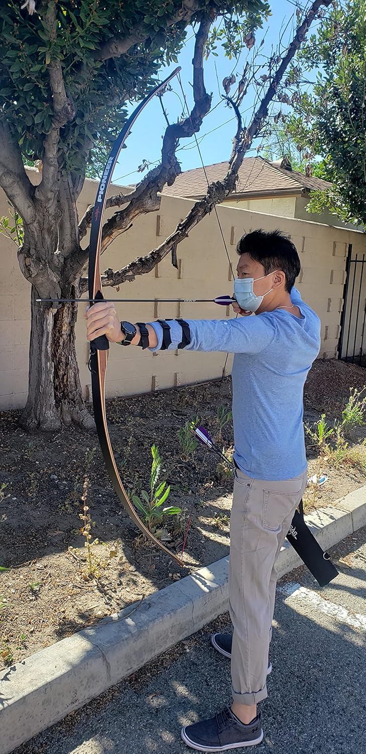 SAS Pioneer 68" Longbow Traditional Wood Long Bow - Both Right Hand and Left Hand - Archery Target Hunting
