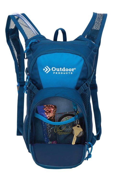 Outdoor Products Tadpole Hydration Pack (Black) (Violet Tulip) (Acid Lime) and (Black) (Bright Blue) Bundle