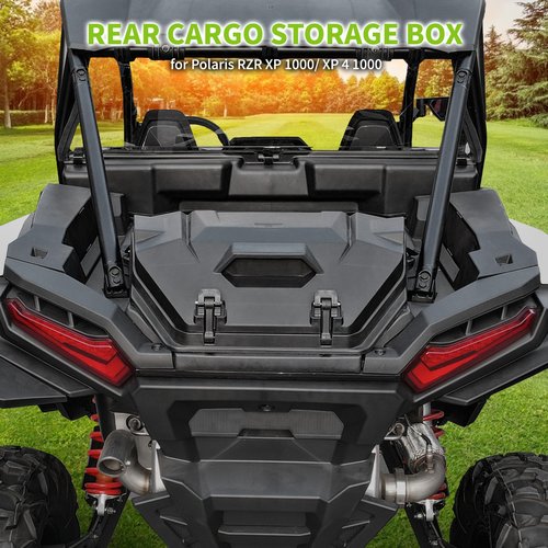 UTVSXPERT 55QT Cargo Box for Polaris RZR XP/XP 4 1000 24-25, Water-Resistant Poly Storage Bin with Lockable Latches Storage Box for Polaris RZR XP/XP 4 1000 2024-2025 Accessories, Replace #2884525