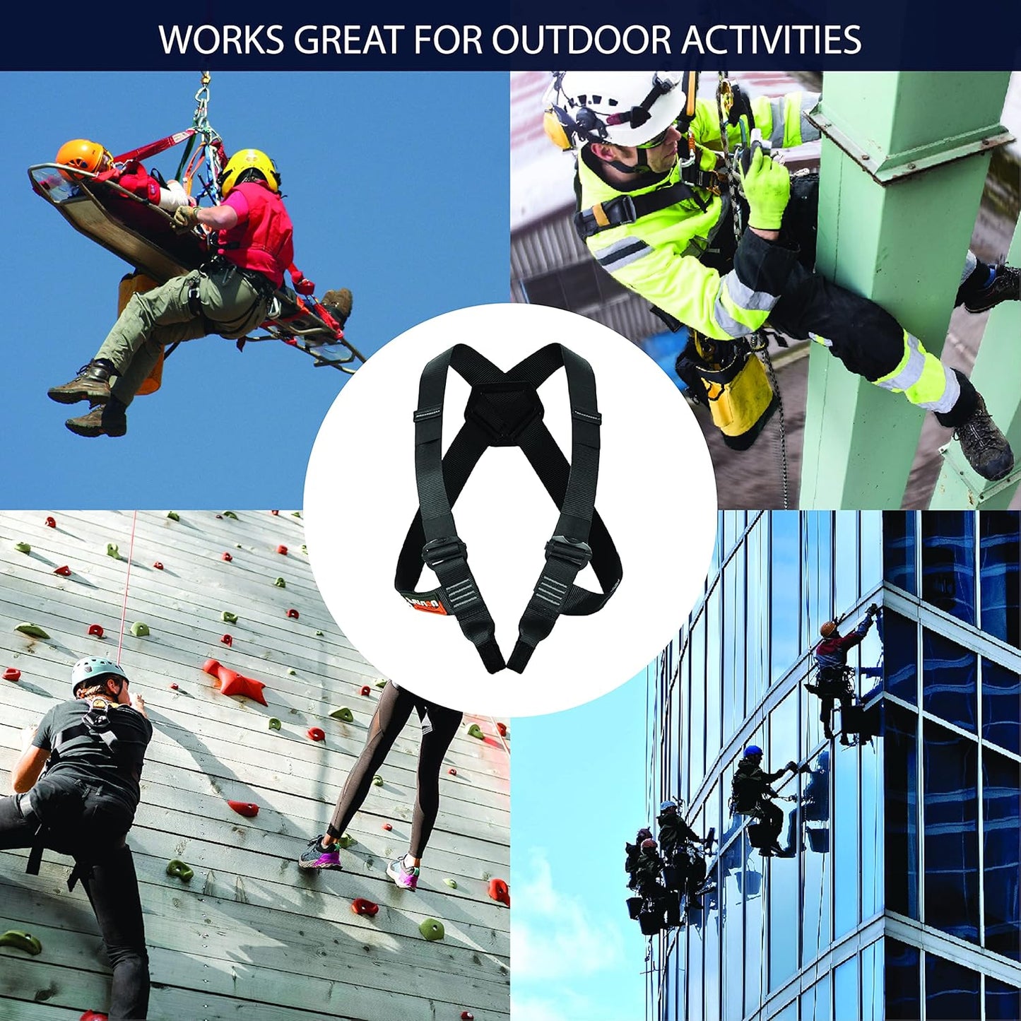 Fusion Climb Stika Chest Rescue Zipline Harness 23kN Climbing Harness,Chest harness, UIAA Certificate