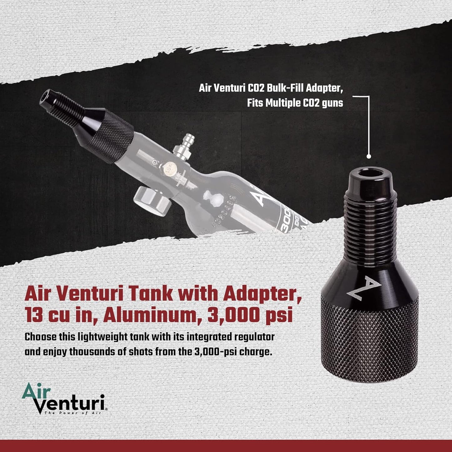 Air Venturi AV 3000PSI 13ci Tank & Valve 1100psi Set
