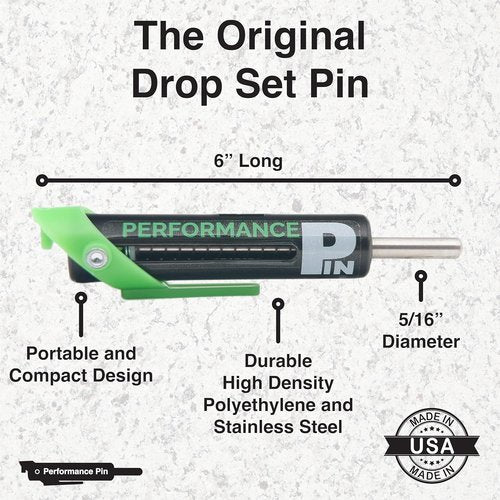 Drop Set Pins for Gym Weight Stacks | Instant Weight Transition | Made in USA | 5/16" Pin