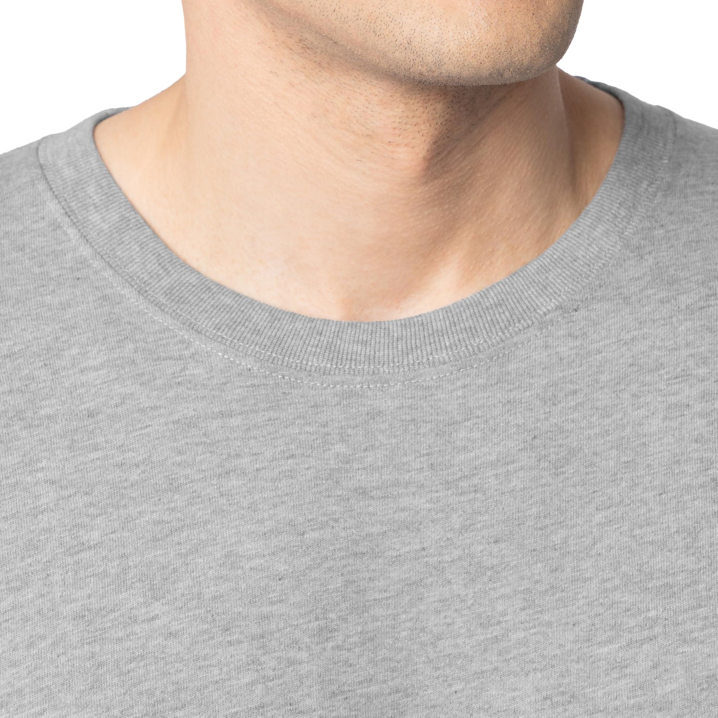 Fruit of the Loom Men's Eversoft Cotton T-Shirts (S-4XL), Crew-2 Pack-Grey Heather, Large