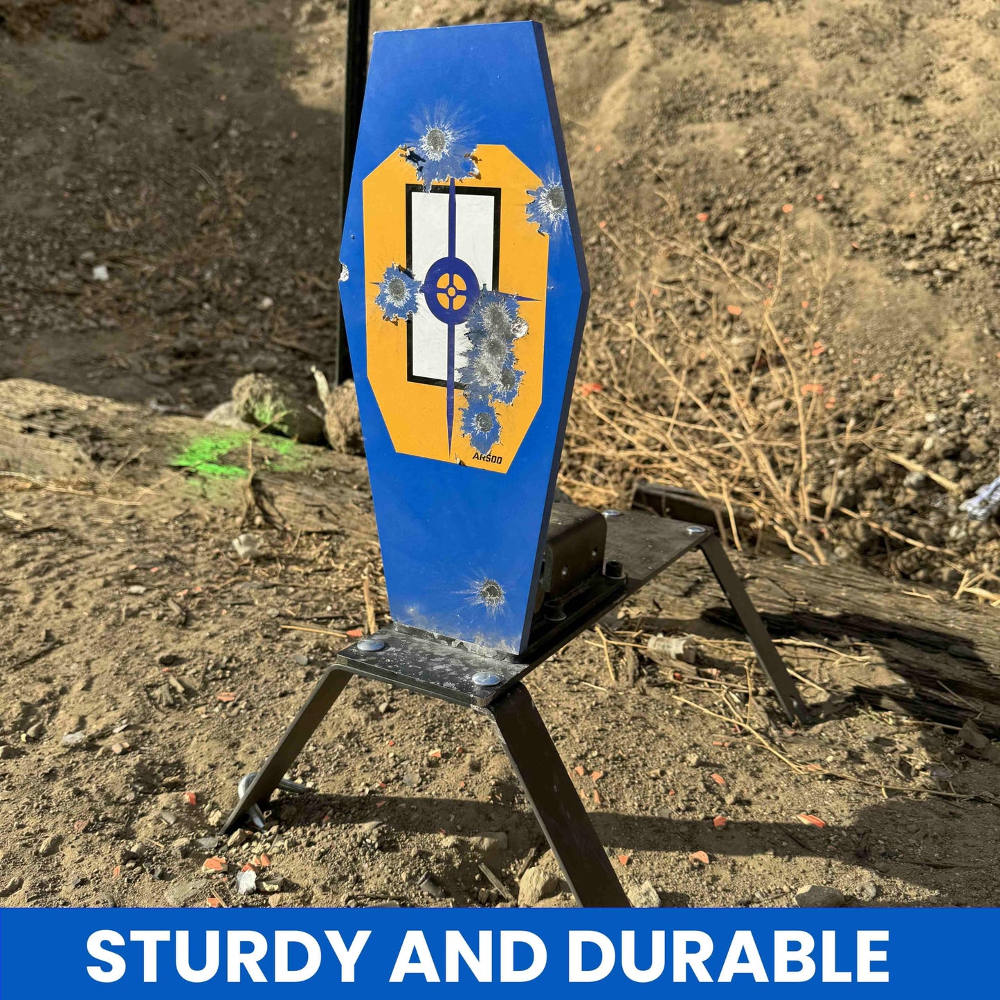 Atflbox 3/8'' AR500 Auto Reset Target, 13x6 inch Classic Popper Steel Shooting Target for Shooting Range, Suitable for Pistol, Rifle, Handgun, Shotgun, Rimfire