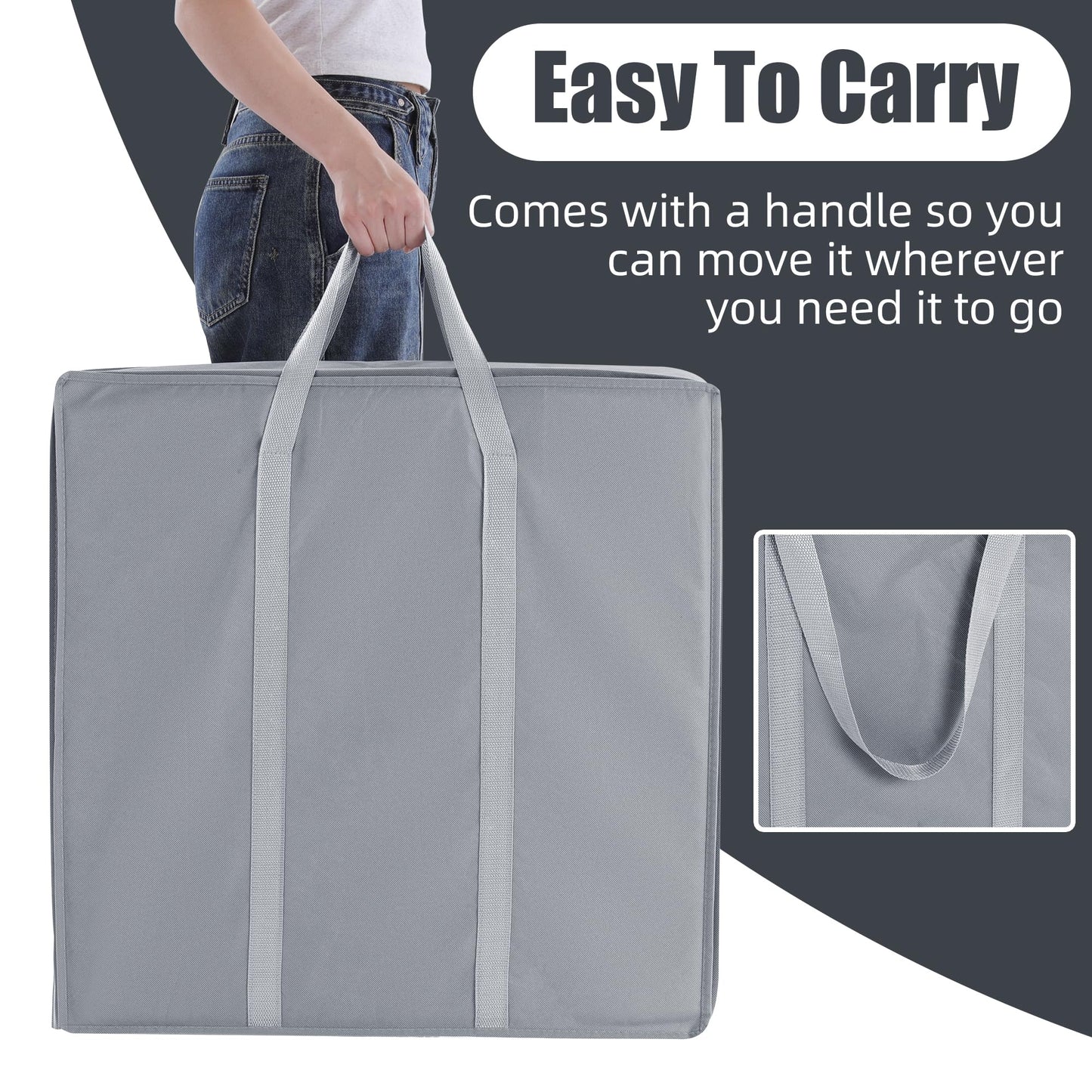 HOMBYS Tri Folding Memory Foam Camping Mattress for Outdoor Sleeping, Portable Waterproof Camping Pad Mat for Travel Truck Bed Tent,72" L x 24" W, Grey