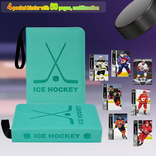 Card Binder Compatible with Football Card, Trading Card, MTG and Other TCG, Fits 400 Cards with 50 Removable Pages, Card Holder Collector for Standard Size Card(football)