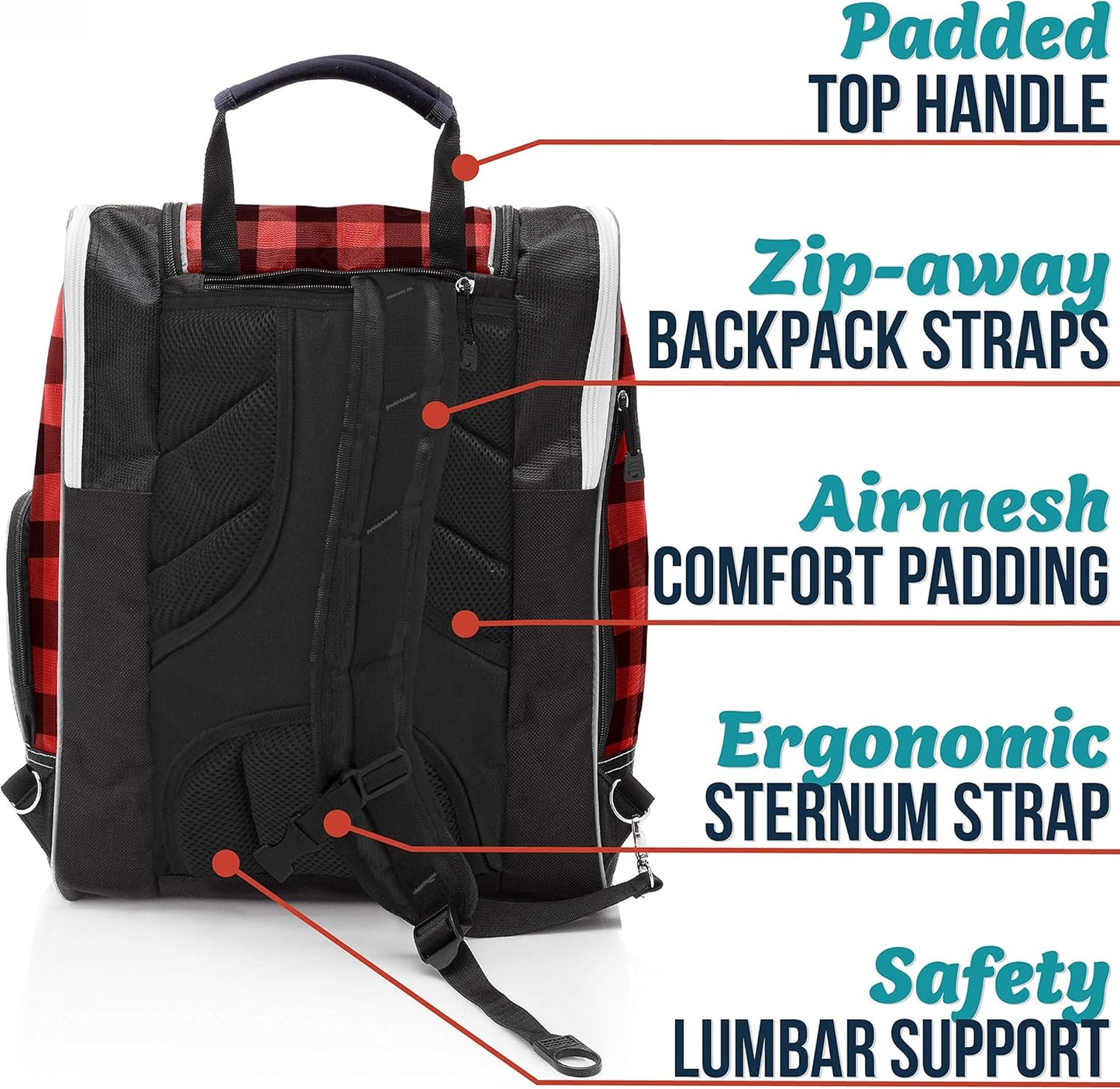 Athletico Ski Boot Bag – Skiing and Snowboarding Travel Luggage – Stores Gear Including Jacket, Helmet, Goggles, Gloves & Accessories – Venting and Grommets for Snow Drainage