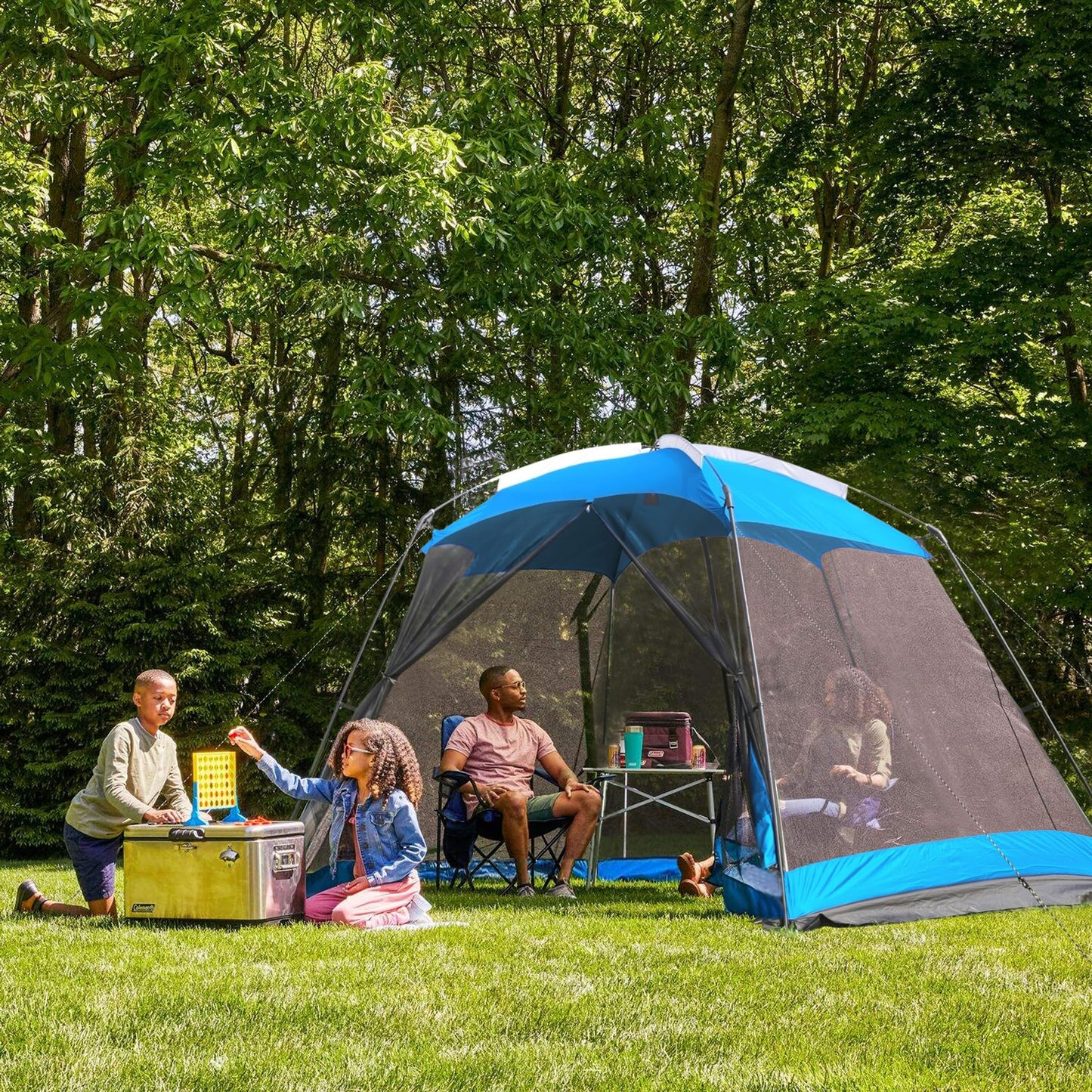 Hyper Venture Screen House 15x13 FT Mesh Canopy Tent Camping Gazebo Shelter for 8-10 People Outdoor Party Activities