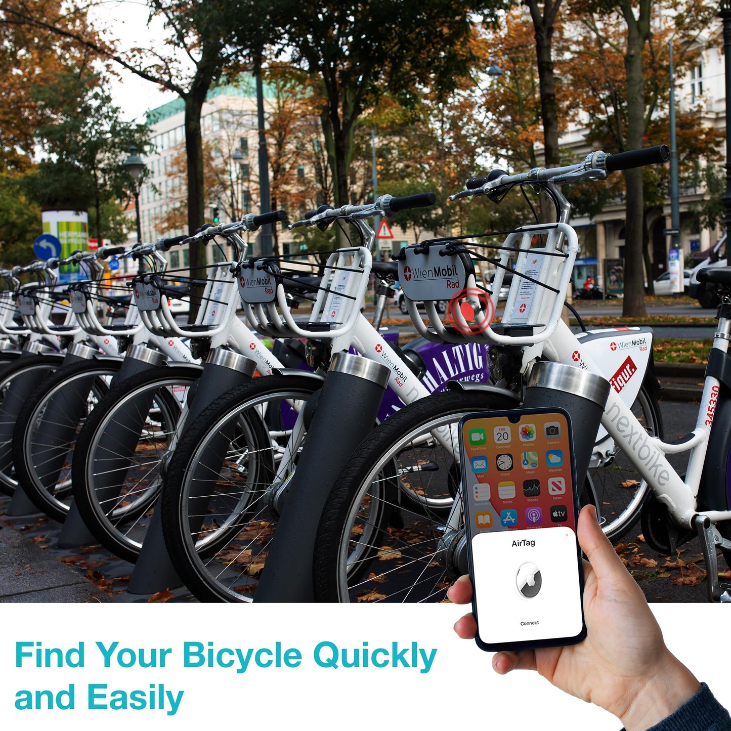 Premium Bike Reflector Airtag Holder - Anti-Theft Safety Solution for Your Bicycle - Enhance Visibility and Track Your Bike - Ensure Peace of Mind.
