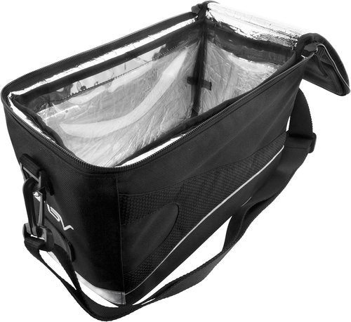 Insulated Bike Cooler Bag with Quick-Access Lid & Shoulder Strap - Reflective Saddle Bag for Groceries & Commutes