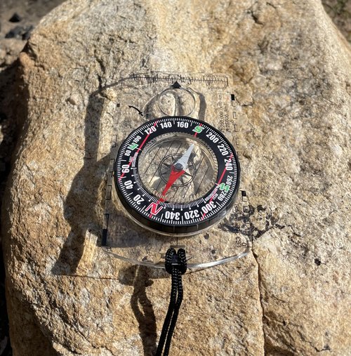 Outdoor Navigation Compass, Lightweight Design, Topographic Map Reading, Heading and Azimuth Measurement (Clear)