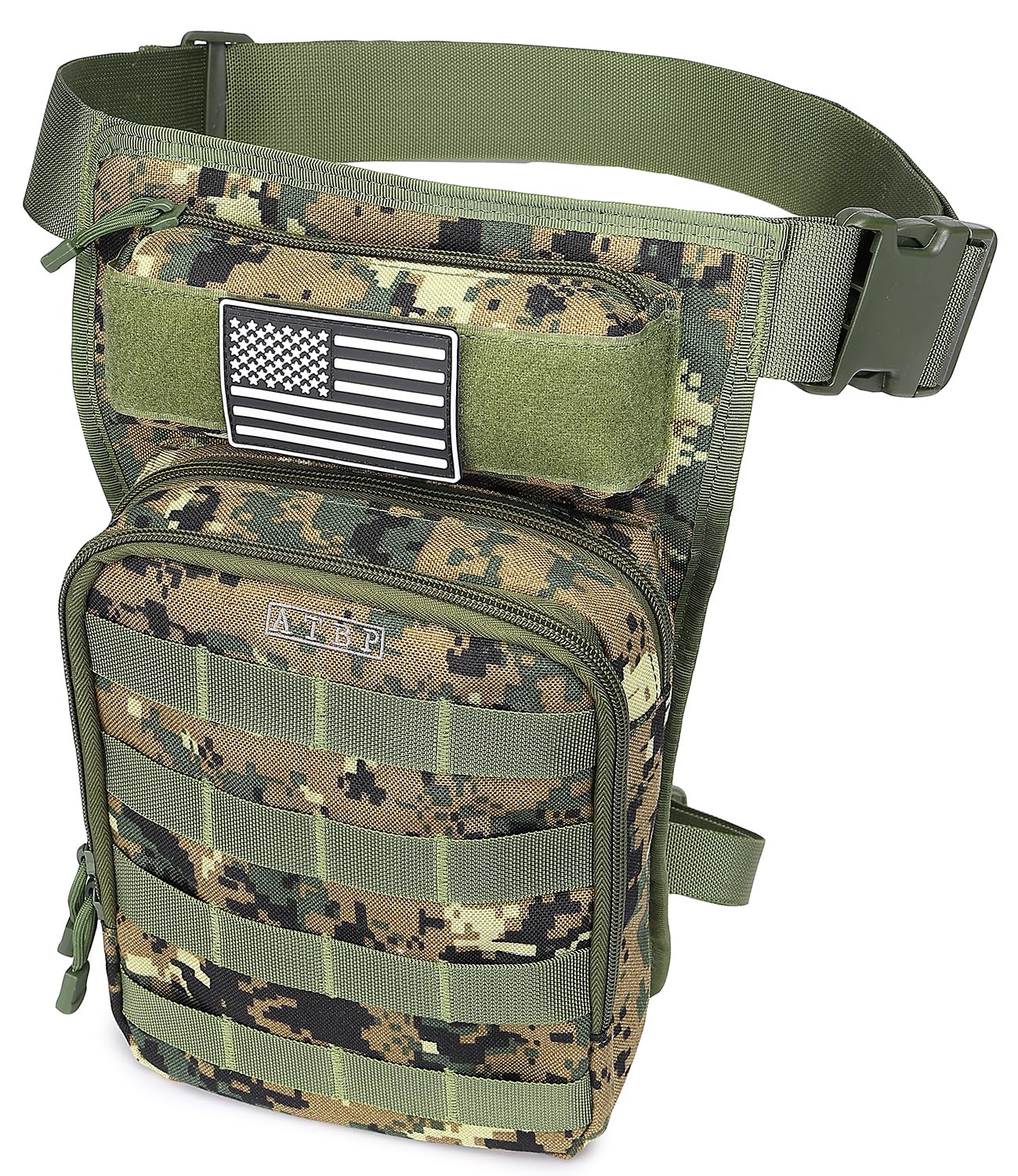 ATBP Motorcycle Tactical Drop Leg Thigh Bag with Holster Handgun Firearm Pistol Bag for Men Hunting Shooting Range Additional 3 Magazine Storage Slots