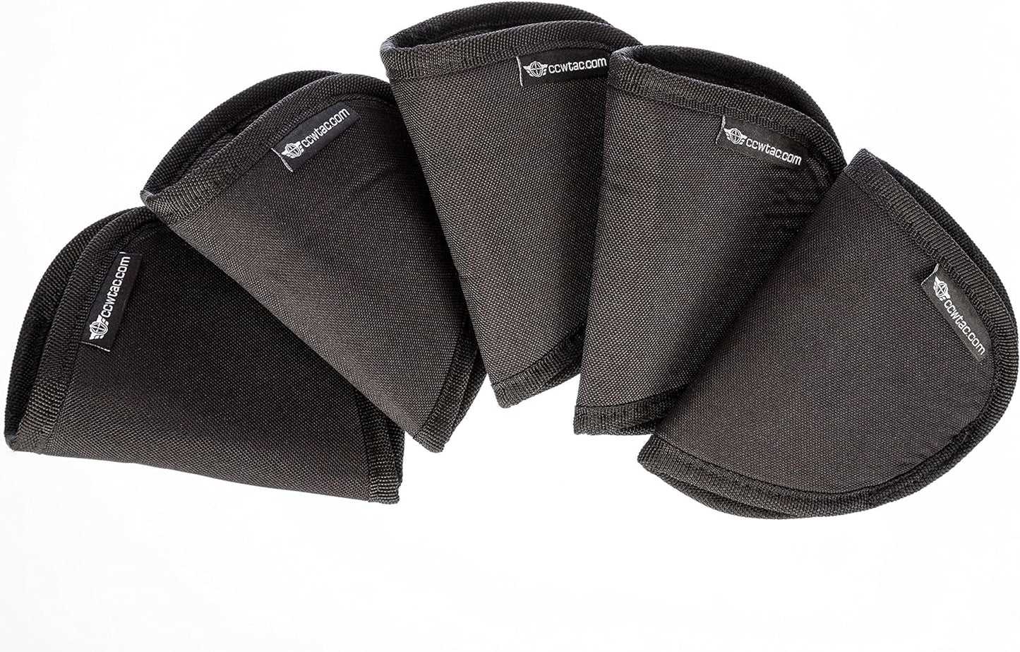 Hook & Loop Holsters for Gun Safe by CCW Tactical - Universal Heavy Duty Pistol Revolver and Accessories Storage Organizer - Mounts Inside Safe Door, Black, Choose 5-Pack or 10-Pack
