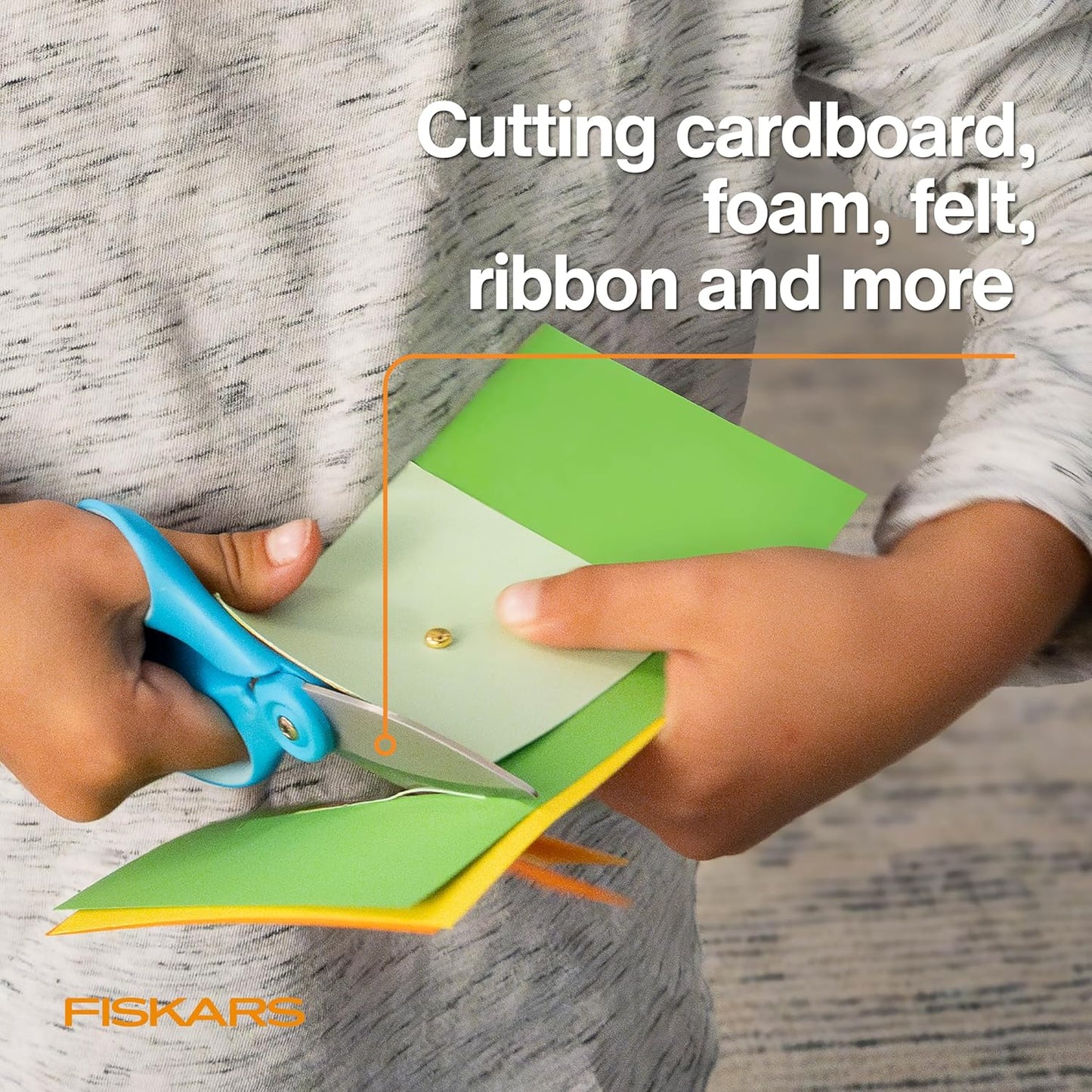 Fiskars Kids Junior Paper Trimmer – Turquoise Safe and Easy Paper Cutter for Crafting and School Projects 7 x 11.5 Inches