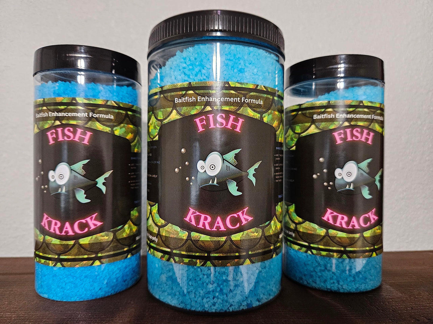 FISH KRACK - Baitfish Enhancement and Keeping Formula Additive for Minnow Buckets, Livewells and Bait Tanks. Keeps Holding Fish Alive Longer, Healthier, and Improves Performance Levels.
