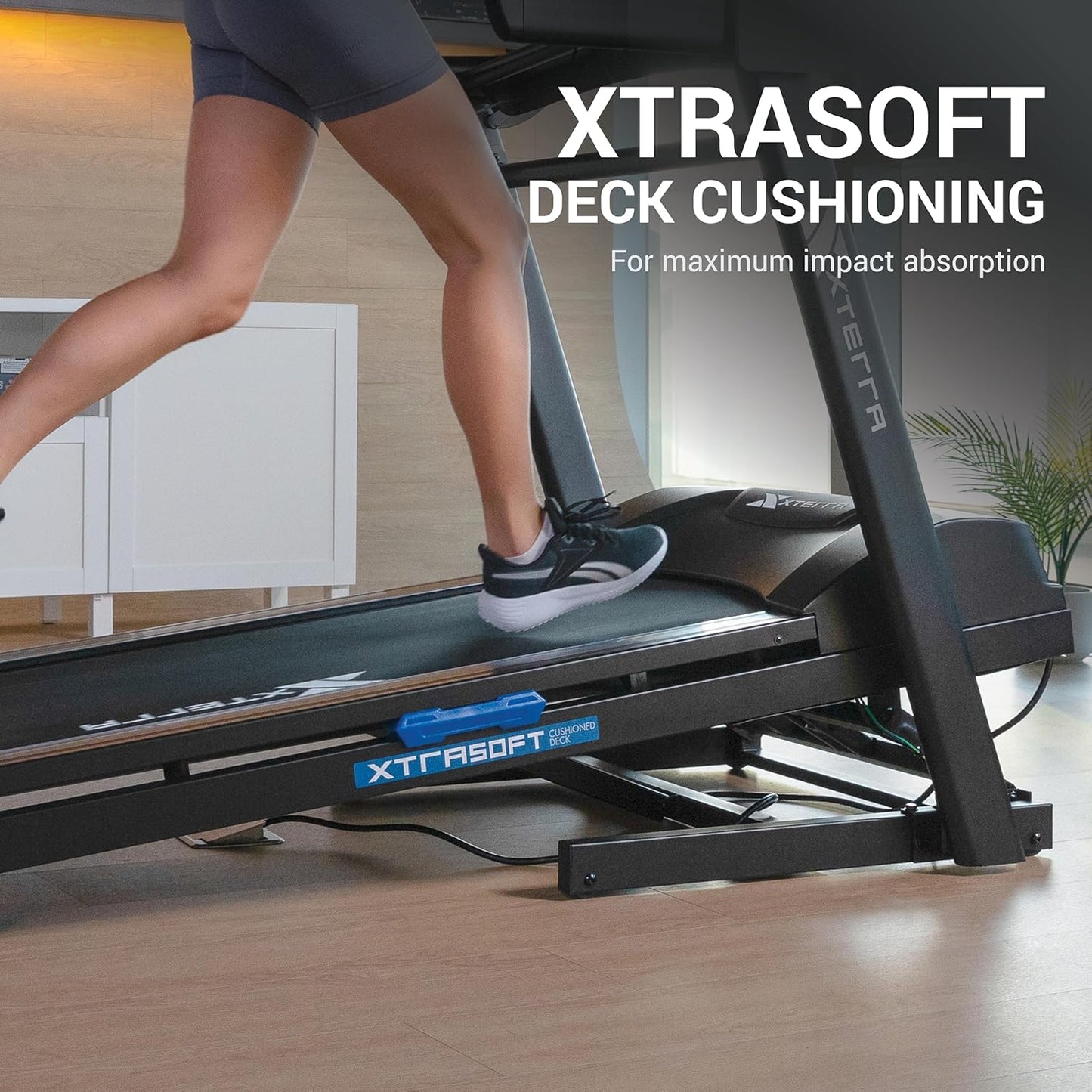 XTERRA Fitness Sport Series Premium Folding Smart Treadmill, Handlebar Speed and Incline Controls, Large XTRASoft Cushioned Running Deck, Built-in FTMS-Enabled Bluetooth with XTERRA+ Fitness App