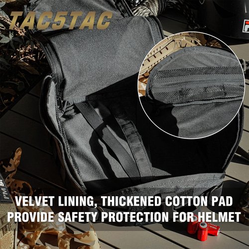 TAC5TAC Tactical Helmet Bag Pack,Multi-Purpose Molle Storage Military Carrying Pouch for Sports Hunting Shooting Combat Helmets(Ranger Green).