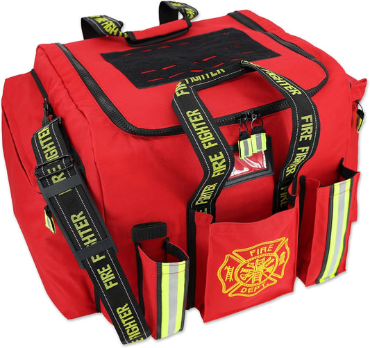 Lightning X Products Premium XL Step-In Turnout Gear Bag With Shoulder Strap & Front Pockets - Red