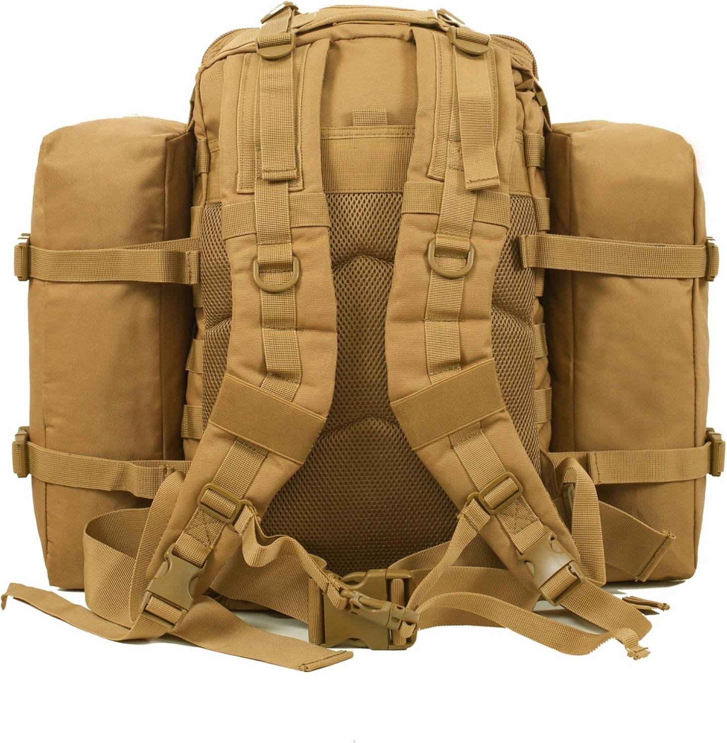Seibertron Falcon Water Repellent Hiking Camping Backpack Compact Pack Summit Bag Khaki 37L(1+2)