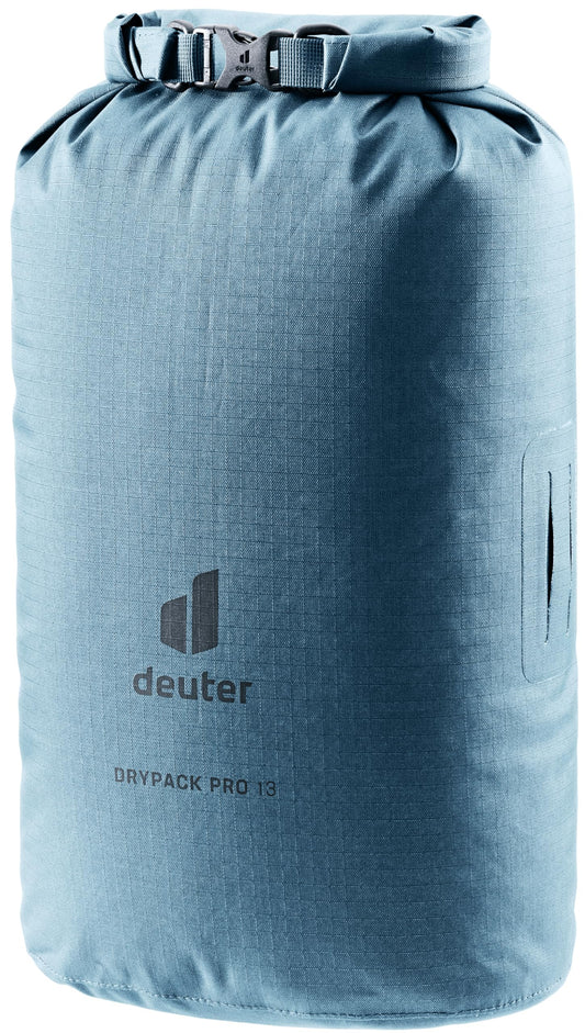 Deuter Drypack Pro 13L, Waterproof 13-Liter Storage Pack Sack for Trekking, Hiking, Bikepacking & Mountain Climbing - Atlantic