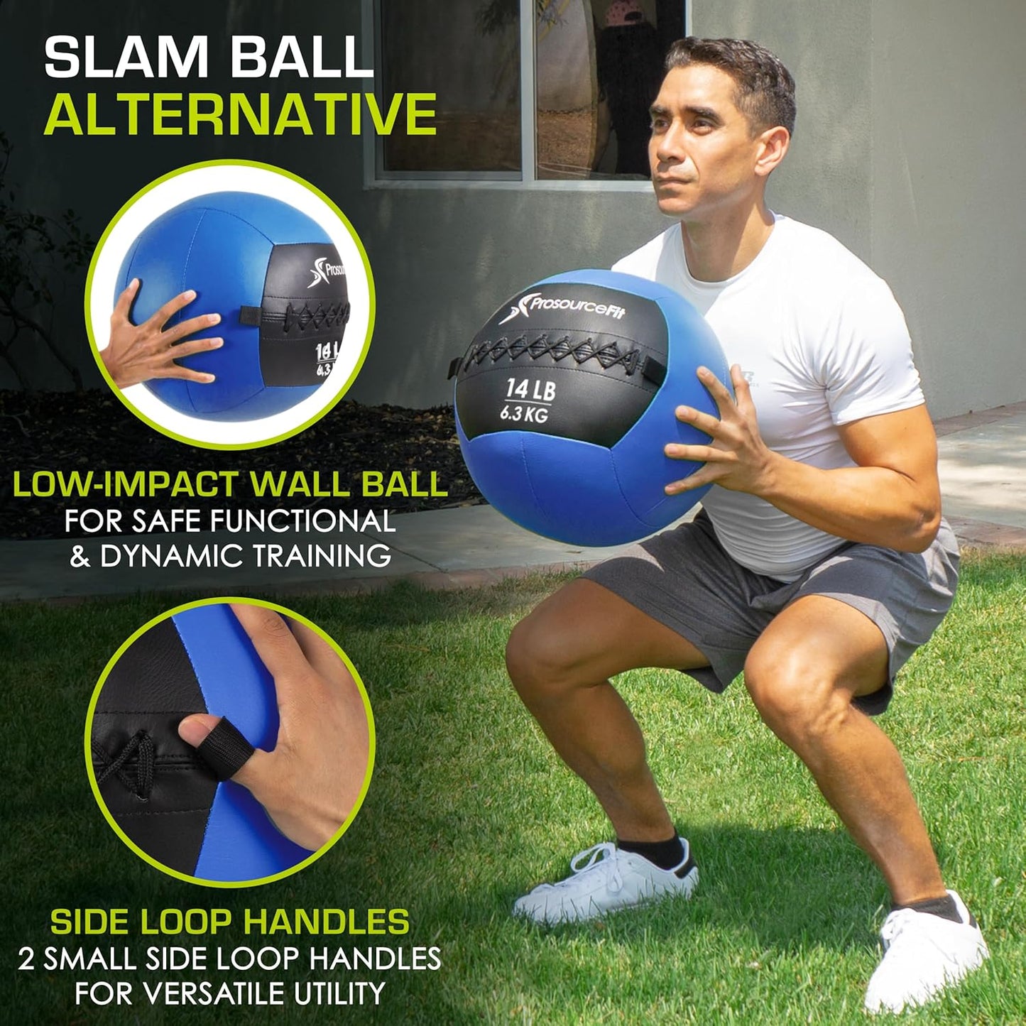ProsourceFit Soft Medicine Balls, Wall Balls and Full Body Dynamic Exercises, Color-Coded Weights
