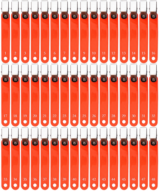 Adnee 48 Pcs Reflective Hunting Trail Markers with Clips for Night-n-Day - High-Visibility Trail Markers for Tree-Stand Hunting Hiking Outdoor