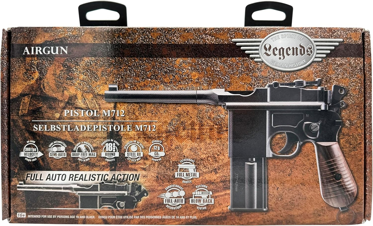 Umarex Legends M712 .177 Cal BB Gun Air Pistol - Blowback Automatic Action